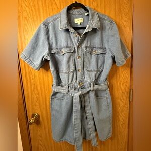 Universal Thread Light Blue Denim Romper